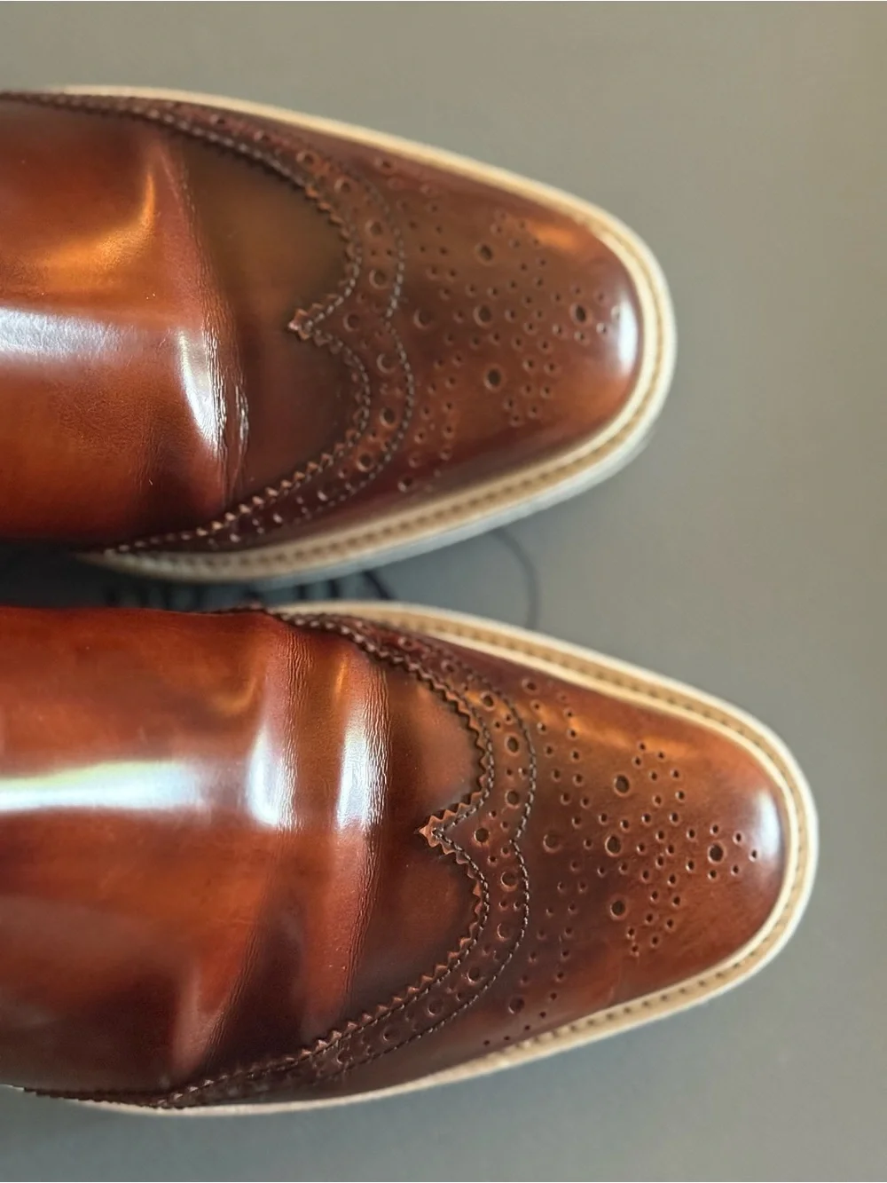 Prada Brown Leather Ankle Booties with Brogue Detailing